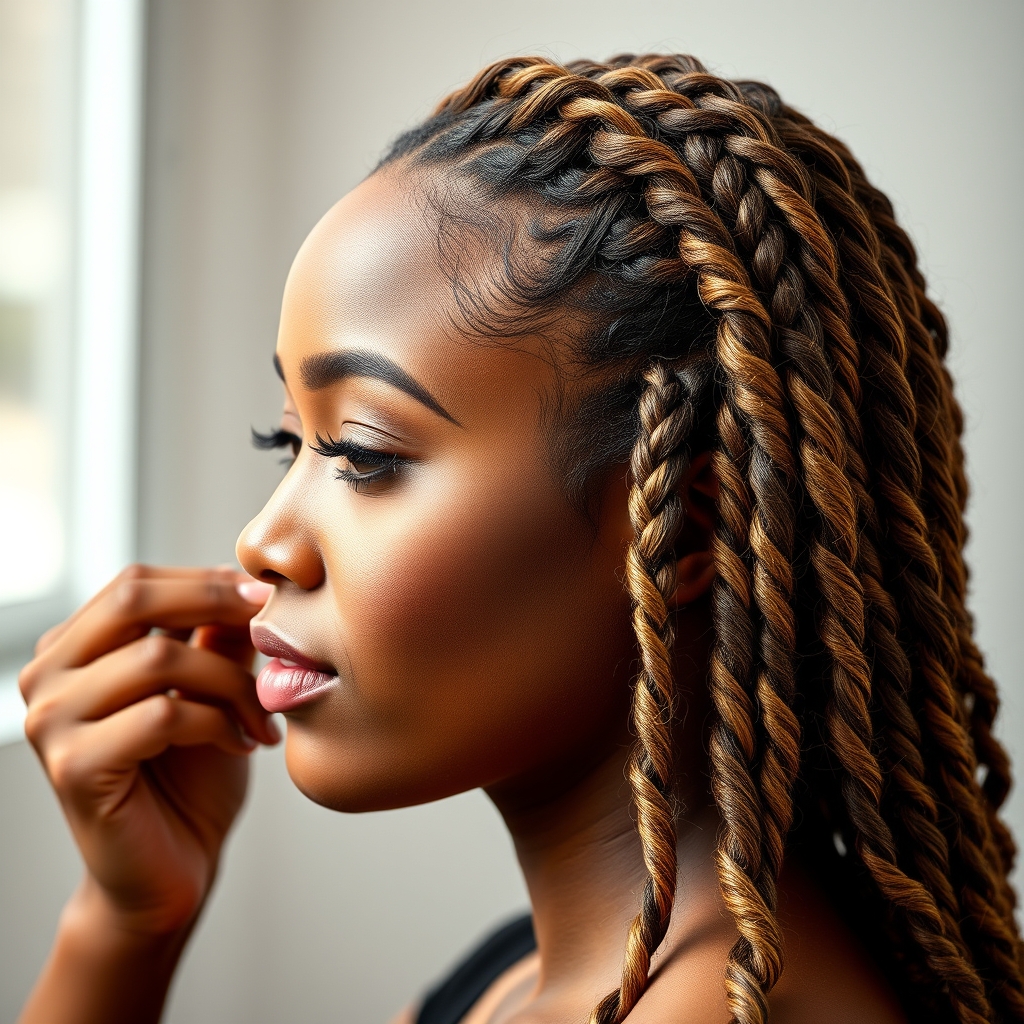 Tresse africaine coiffure pour cheveux lisses · Coiffure pour cheveux lisses
