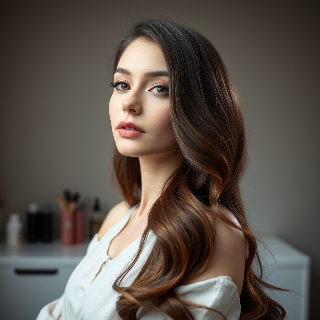 Balayage sur cheveux noir