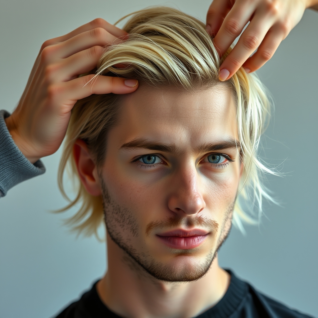 La technique pour faire des mèches blondes sur un hommes
