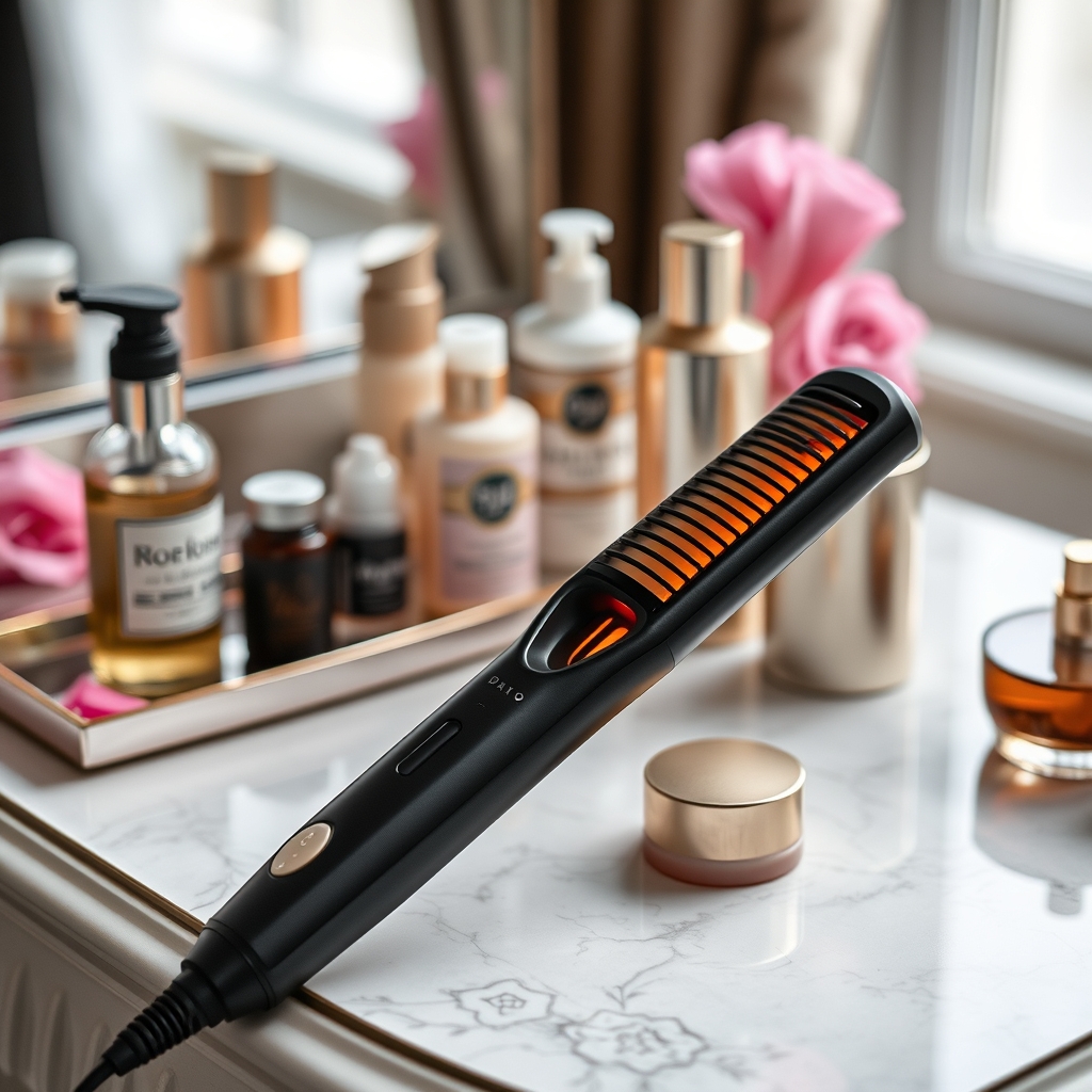 Brosses lissantes chauffantes · illustration d'ambiance